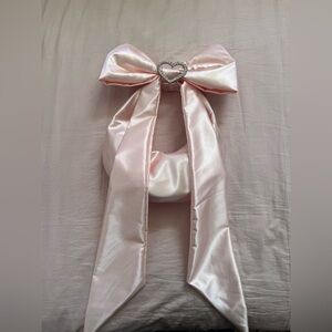 Sugar Thrillz Pink Satin Bow Shoulder Bag